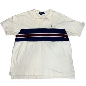 Polo Ralph Lauren Polo Shirt Men's XL Striped White Red Blue Green Pony